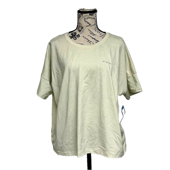 Columbia Women's Weekend Adventure Short Sleeve Yellow Outdoor Gorpcore XXL - Picture 2 of 10